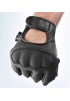 Soldiers Half Glove with protection Black