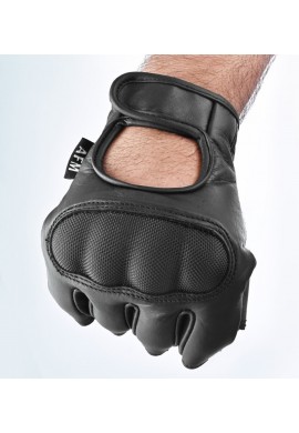 Soldiers Half Glove with protection Black