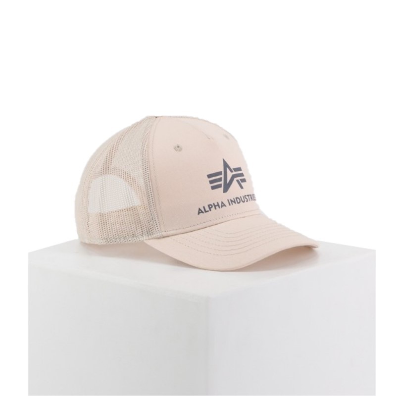 Alpha Industries Basic Trucker Cap Jet Stream White Alpha Industries Basic Trucker Cap Jet Stream White