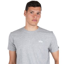 Alpha Industries Basic T Small Logo greyheather/white