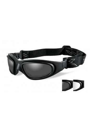SG-1 Smoke/Clear Matte Black Frame Eyewear Mask