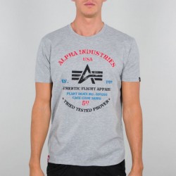 Alpha Industries Authentic Print T T-shirt-grey heather