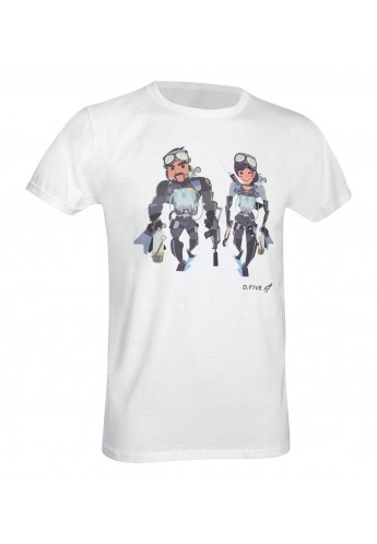 D.FIVE T-SHIRT WITH FRONT CHEST NAVY SEALS TEAM COUPLE
