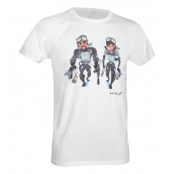 Defcon T-SHIRT WITH FRONT CHEST NAVY SEALS TEAM COUPLE-white