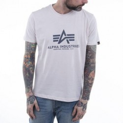 Alpha Industries Basic Τ-shirt Κοντομάνικο- jet stream λευκό