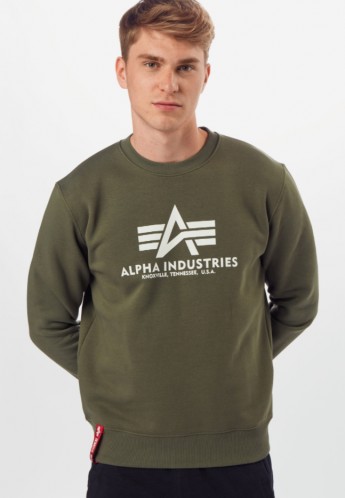 Alpha Industries Basic Sweater Dark Olive - soldiers