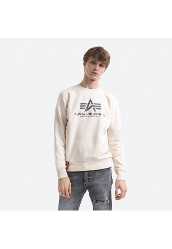 Alpha Industries Basic Sweater Jet Stream White - soldiers | 
