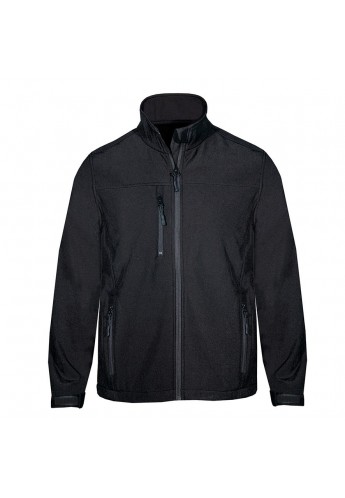 SOFT SHELL JACKET WITH MICROFLEECE BLACK