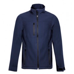 SOFT SHELL JACKET WITH MICROFLEECE Navy