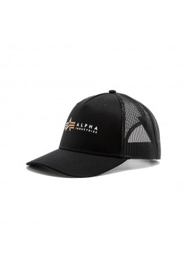Alpha Industries Alpha Label Trucker Cap Black