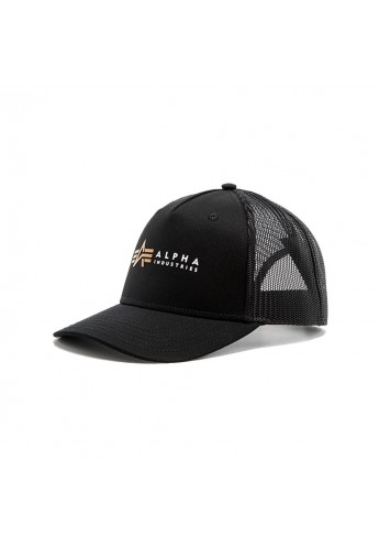 Alpha Industries Alpha Label Trucker Καπέλο Μαύρο