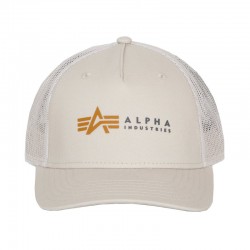 Alpha Industries Alpha Label Trucker Καπέλο Jet Stream White
