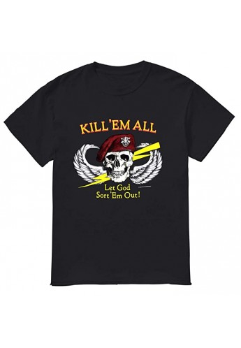 T-shirt Kill 'em All Let God Sort 'em Out Black