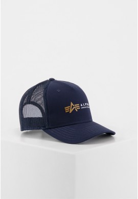 Alpha Industries Alpha Label Trucker Καπέλο Rep.Blue