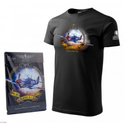T-shirt with fighter airplane Spitfire MK VIII