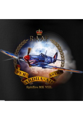 T-shirt with fighter airplane Spitfire MK VIII