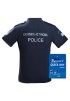 Polo Quick Dry T-shirt with Police embroidery Blue