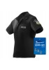 Μπλουζάκι Polo Quick Dry με Κέντημα Μονόχρωμο Αστυνομίας Μαύρο