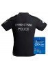 Polo Quick Dry T-shirt with Police embroidery Black