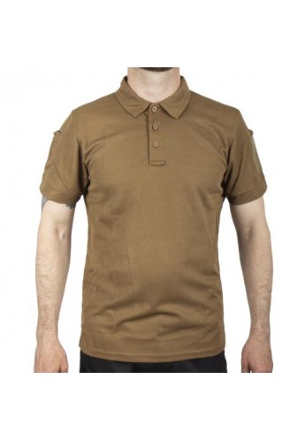 Mil-Tec Poloshirt Tactical Quickdry Short Sleeve Coyote