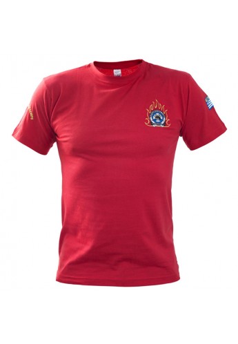 T-shirt with Fire Department embroidery